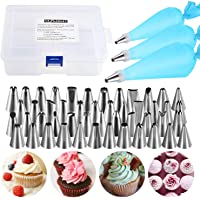 Los mejores  - NEXGADGET 55PCS Boquillas para Manga Pastelera Incluyendo Boquillas de Acero Inoxidable- Bolsas de Pastelería…